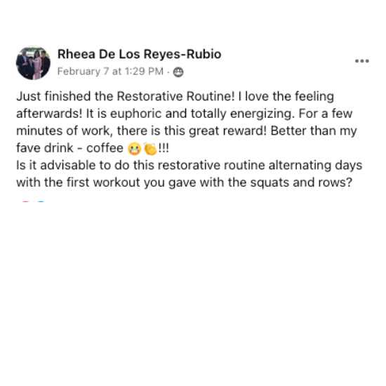 restorative routine